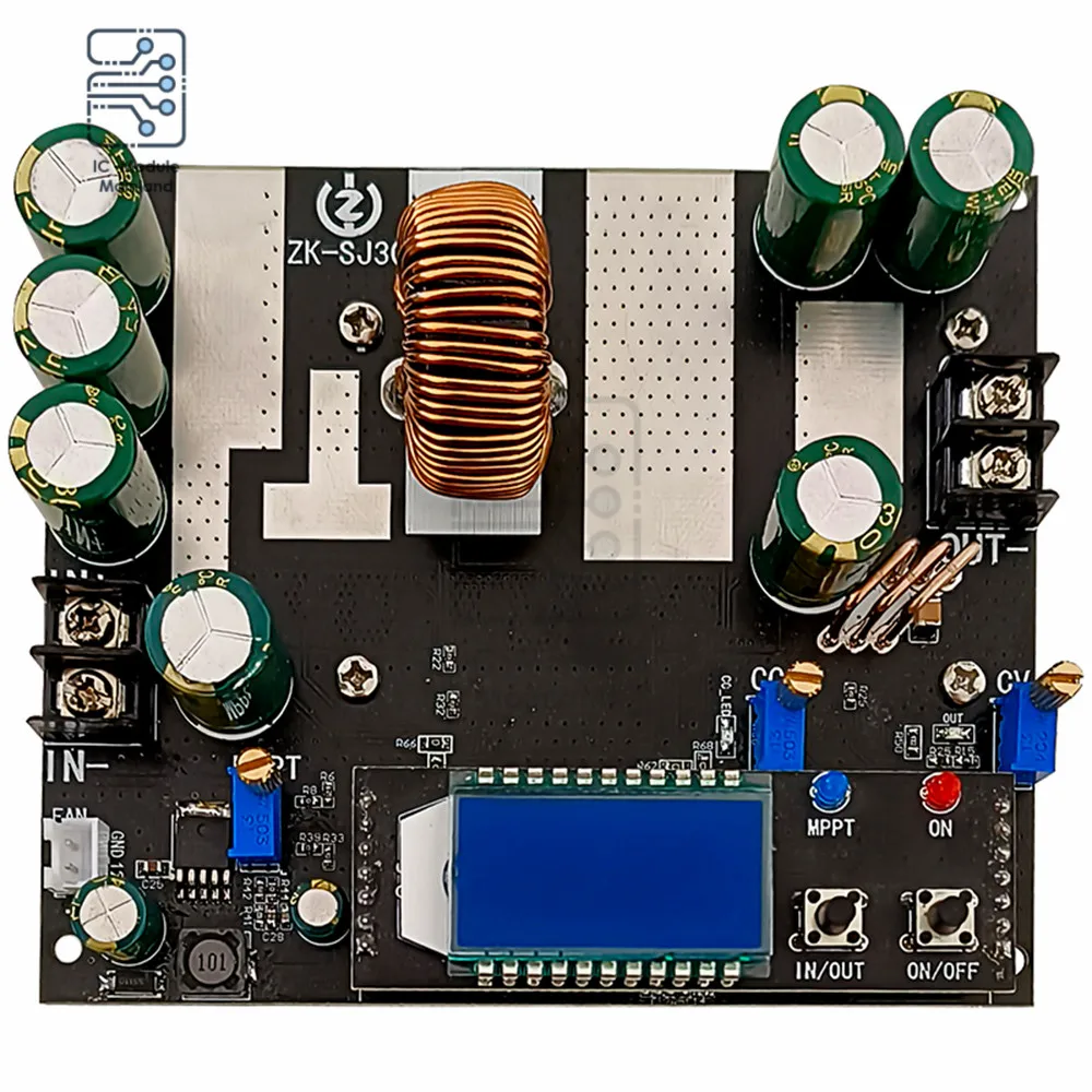 ZK-SJ30 700W High Power Auto Rise and Fall Power Module Synchronous Rectifier 30A Solar Charging MPPT Voltage Regulator Module