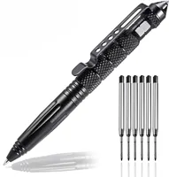 Military Tactical Pen, Professional Self Defense Pen, Emergency Glass Breaker Pen Writing Outdoor Survical Tool with Refill
