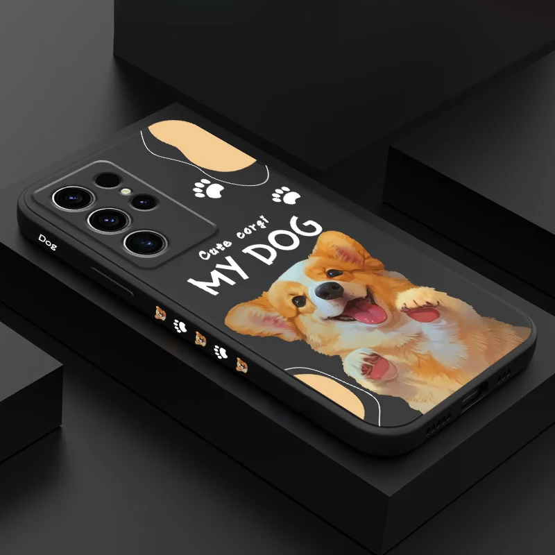 

Lovely Corgi Phone Case For Samsung Galaxy S25 S24 S23 S22 S21 S20 S10 S10E Ultra Plus FE Note 20 Ultra Plus Cover
