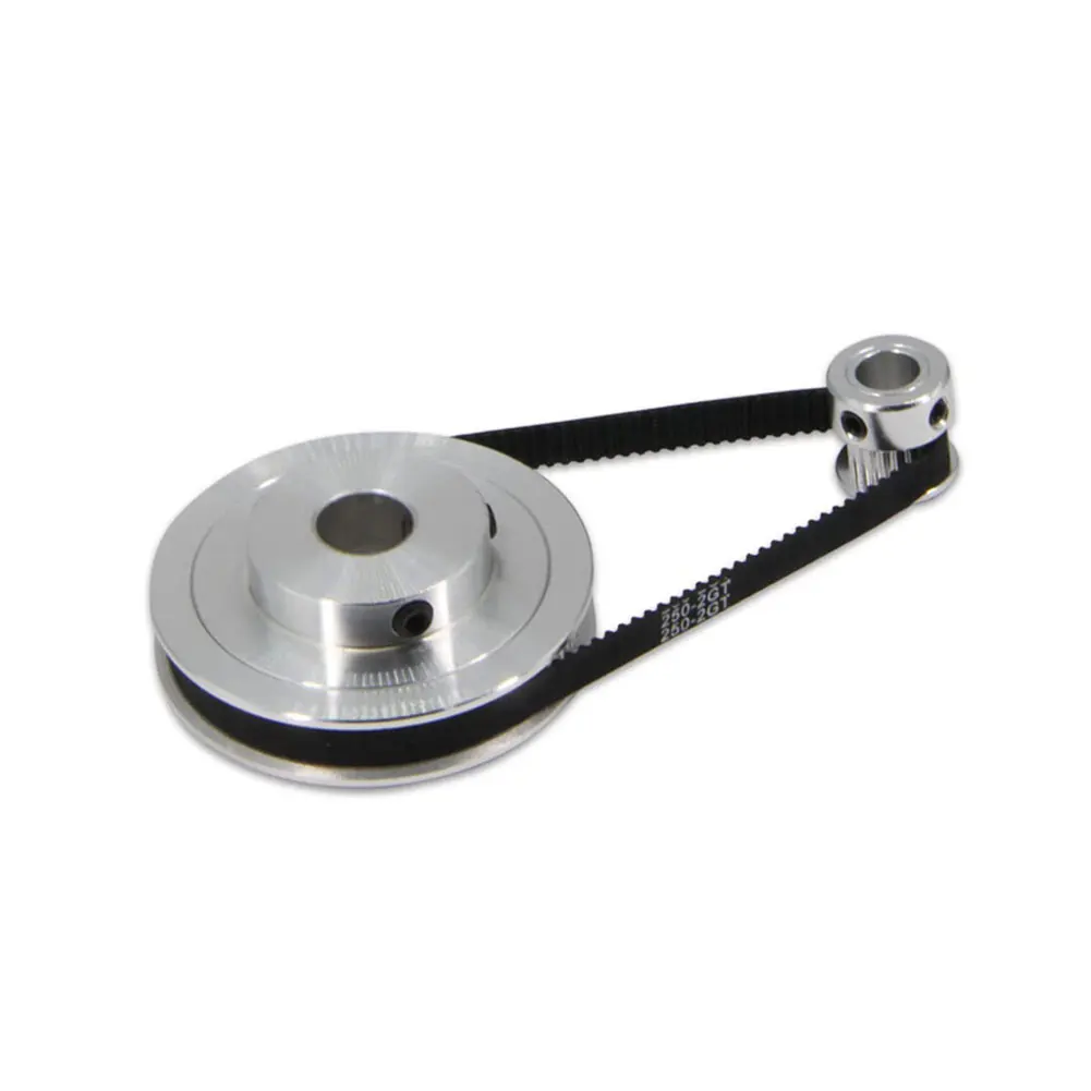 Synchronous Wheel Precise and Energy Saving Synchronous Wheel Set Aluminium Timing Pulley with 20 & 80 Teeth + 250mm Belt