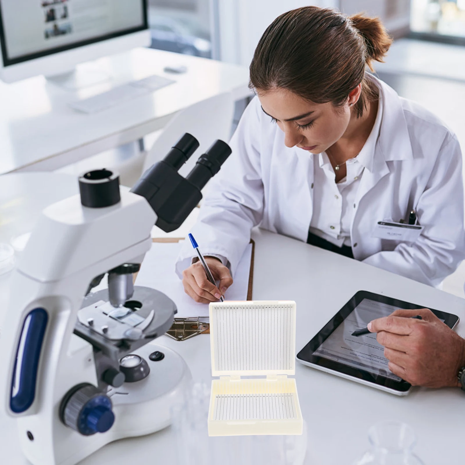 

3 Pcs Container Slides Laboratory Microscope Holder Storing Tool Boxes for Labs Storage Glass