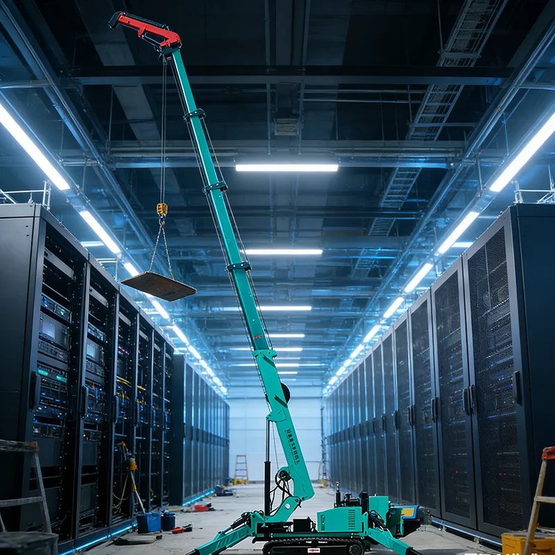 

Customized High Performance Mini Spider Crane 3T 5T Telescopic Boom Crawler Crane Hydraulic Outriggers For Narrow Space