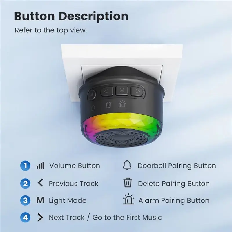 N75R-CO detector wifi som luz sensor de alarme 350m ip44 sem fio casa ao ar livre campainha luz da noite para escritório casa voc pir