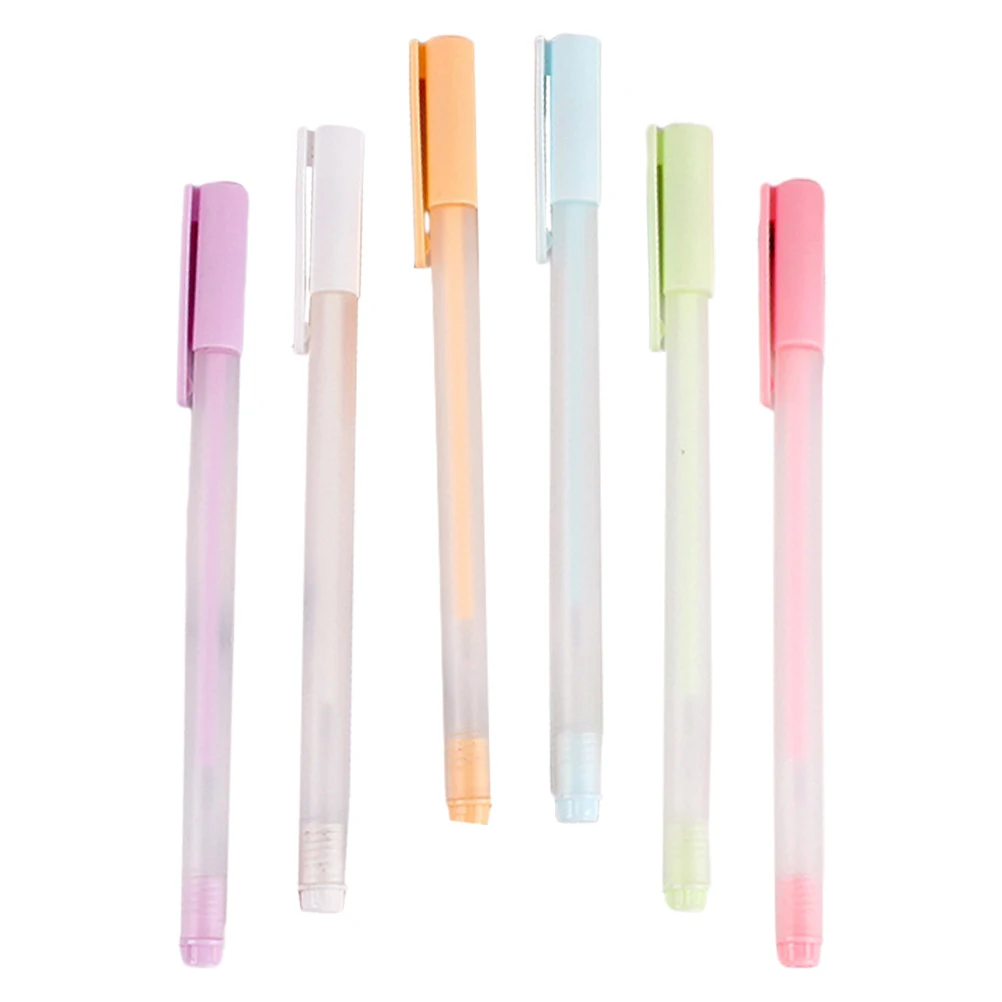 

6 Pcs Pens Multicolor And Crafts Projects Press Stick Plastic Accessories Office Stationery Tool Classroom Home Use