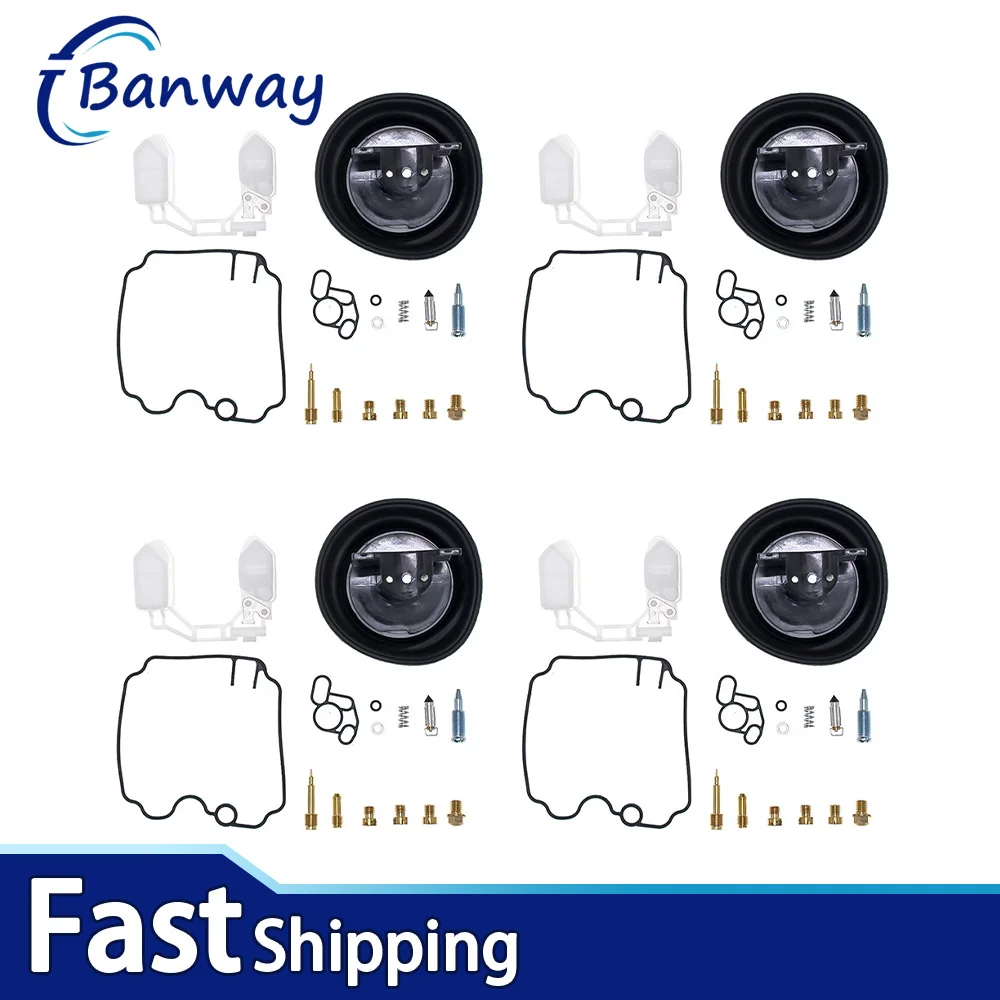 

4X Motorcycle Carburetor Repair Kit for Yamaha FZR 1000 EXUP 1989–1995 Carb Rebuild Set Gasket Float Needle