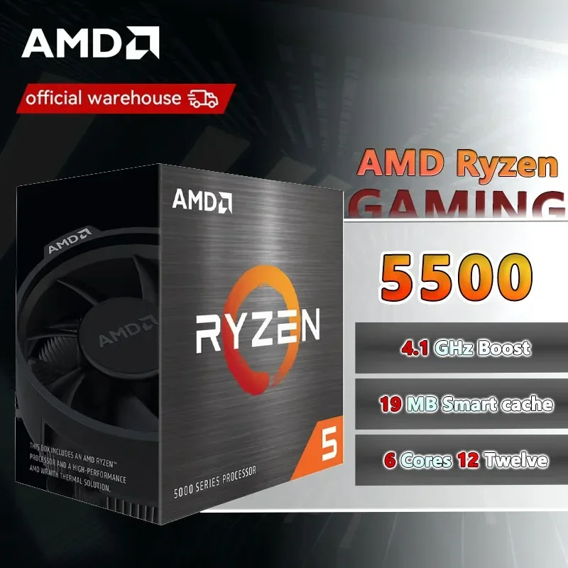 AMD R5 5500 Ryzen 5 5500 New Box with fan