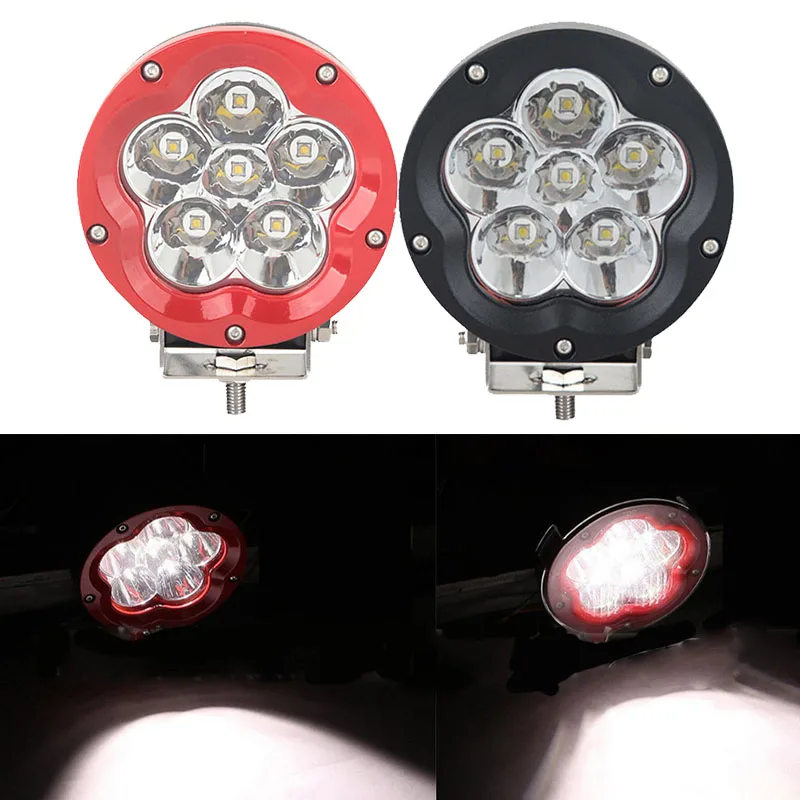 

5inch Car LED Work Light Spotlights Driving Fog Lamp 60W Round Headlight Universal For DC12-24V Off Road Tractor Truck 4x4 ATV