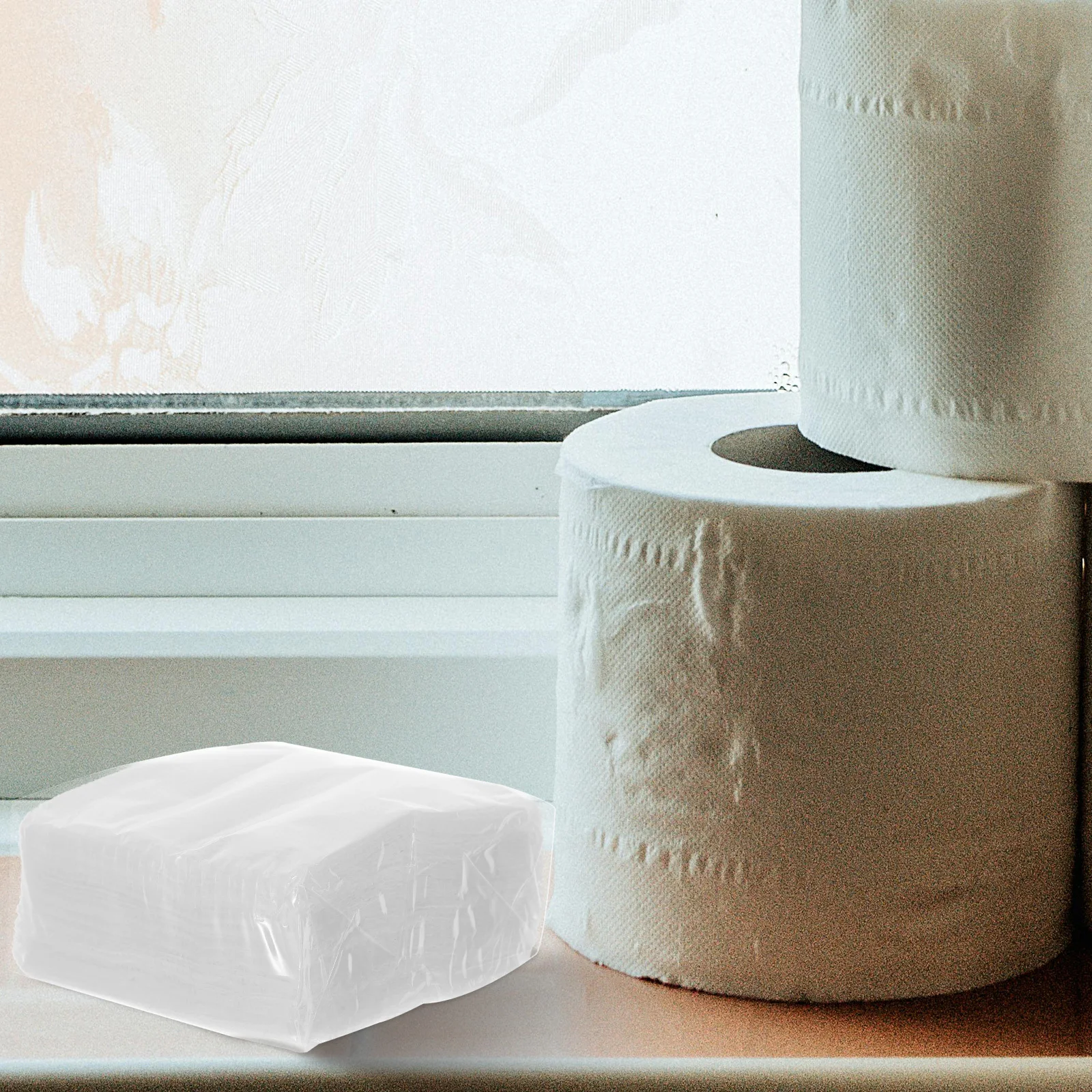 50Pcs White Thickened Tissue Paper Hotel Napkins Virgin Wood Pulp Disposable Facial Tissue for Restaurant Party Bulk