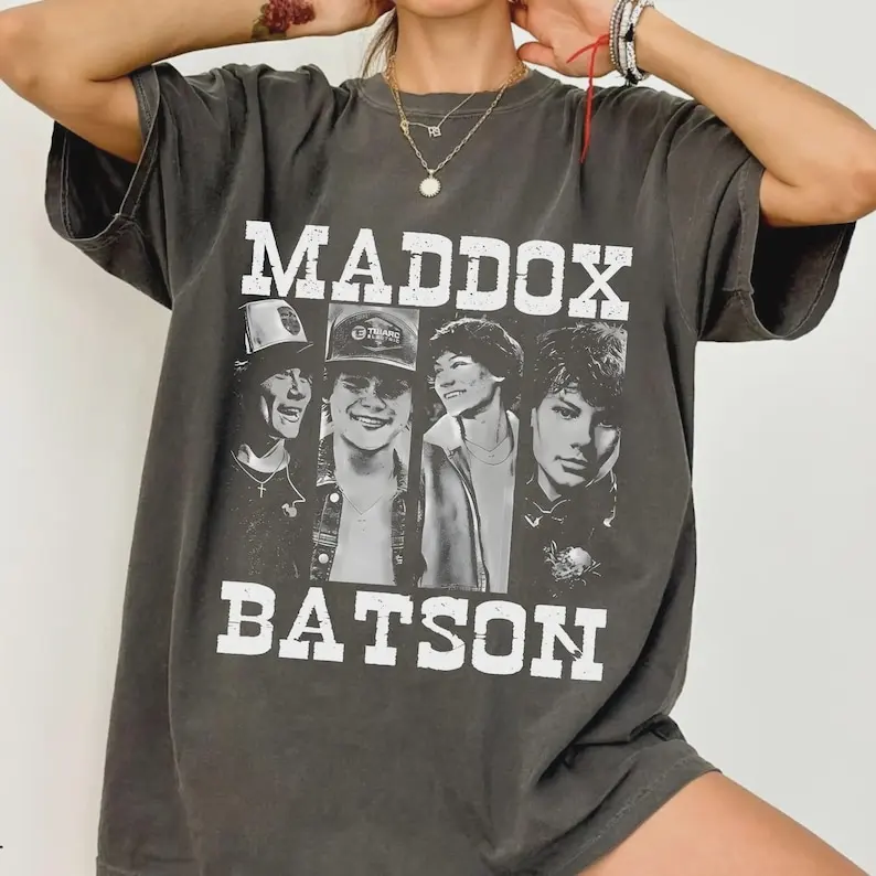 

Футболка Maddox Batson с графическим принтом, кантри-музыка, унисекс, с короткими рукавами, ретро, уличная, Y2K, повседневные модные топы, одежда