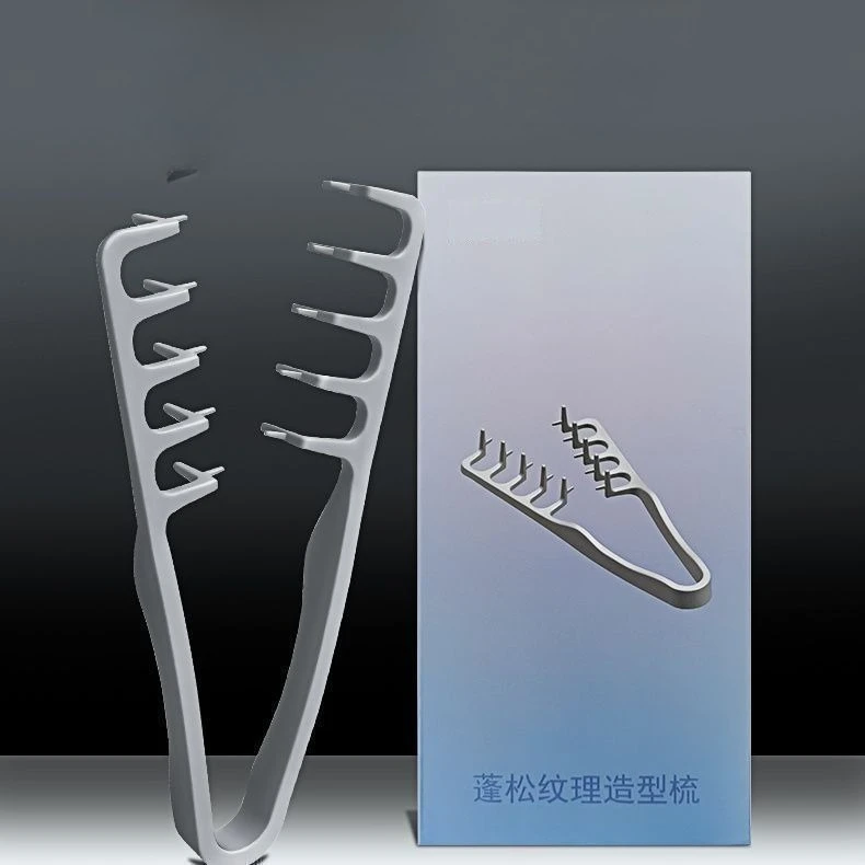 

Fluffy Textured Styling Comb with Fluffy Hair Roots and Boy Styling Hair Seams Covering Bangs Hairdressing Comb
