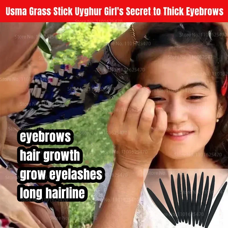 Usma Grass Stick Powder Growth Haarlijn Mascara Zwart haar Dik haar om wenkbrauwgroei te bevorderen