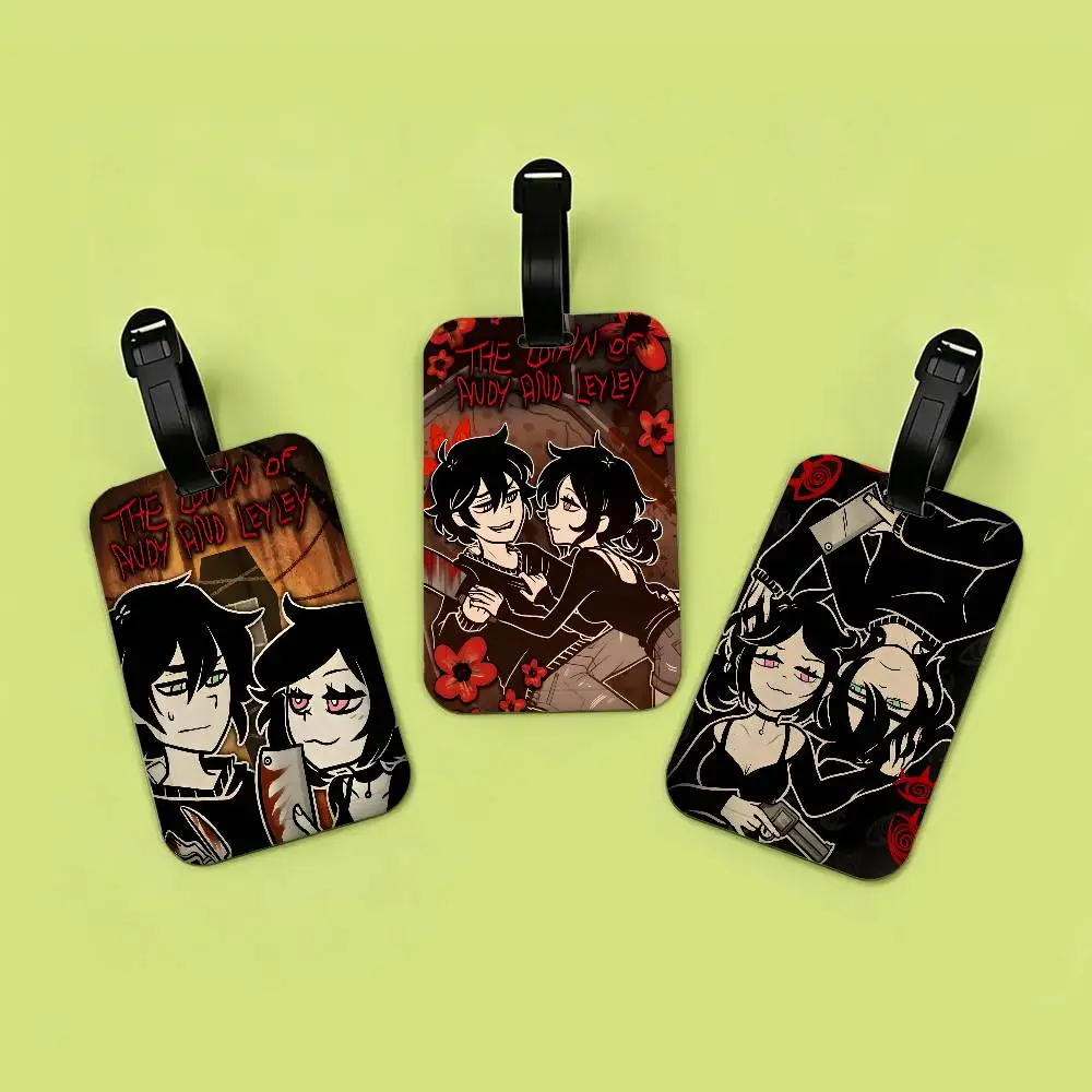 Game The Coffin Of Andy And Leyley Waterproof PVC Baggage Tag With Info Card Anti lost Identification Tag For School Backpack