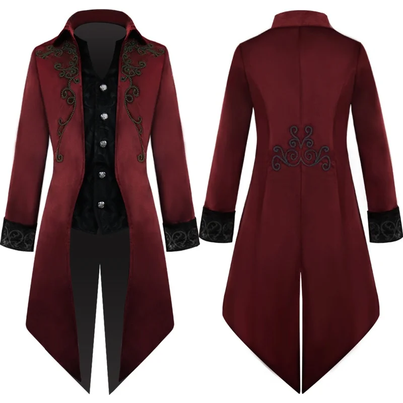 

Новинка 2025 года, средневековый костюм в стиле ретро в стиле панк на Хэллоуин, средней длины, ласточка для женщин, летняя коллекция, китайский производитель