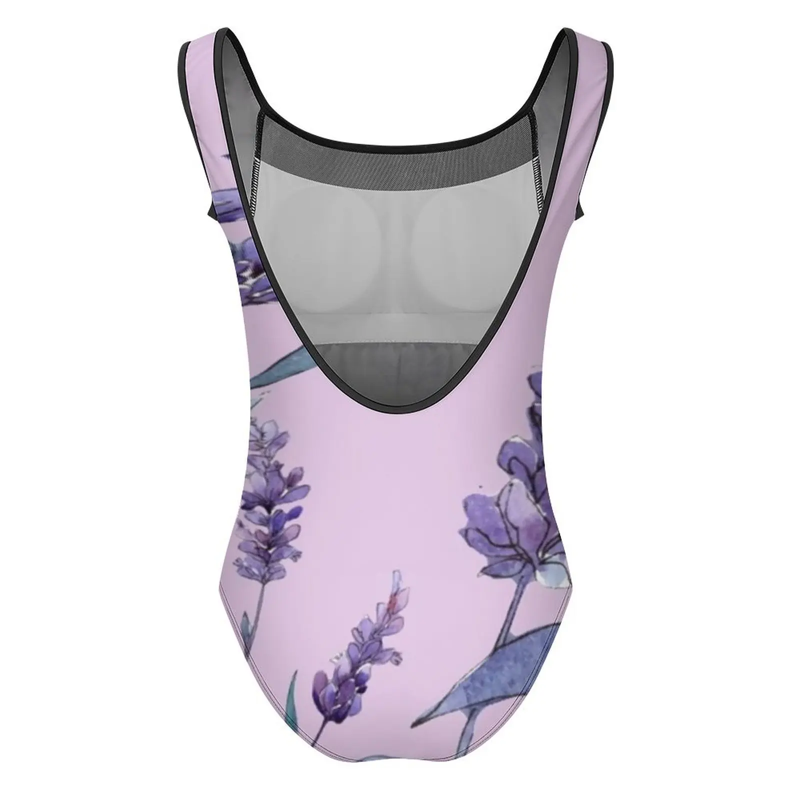 Violeta lavanda bañador de una pieza con estampado Floral, traje de baño Sexy, Monokini de playa a la moda