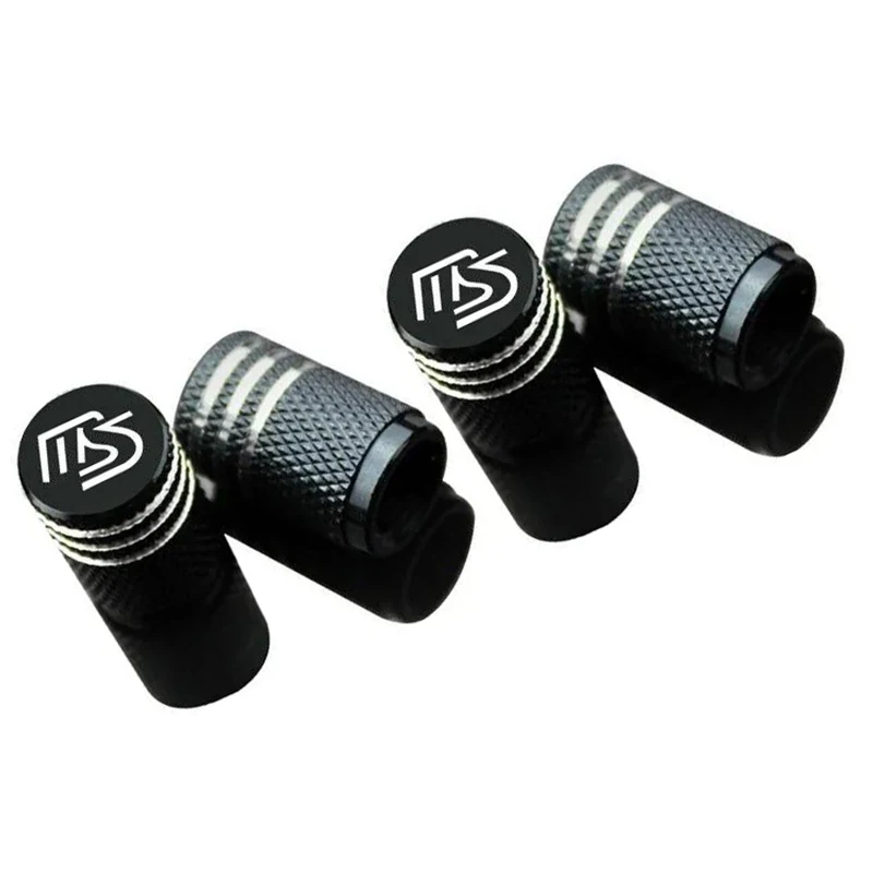 

One Set (4pcs) Metal Black MS Logo 3 CX-5 MX-5 Miata Car Accessories CarAir Valve Stem Cover Wheel Tire Cap