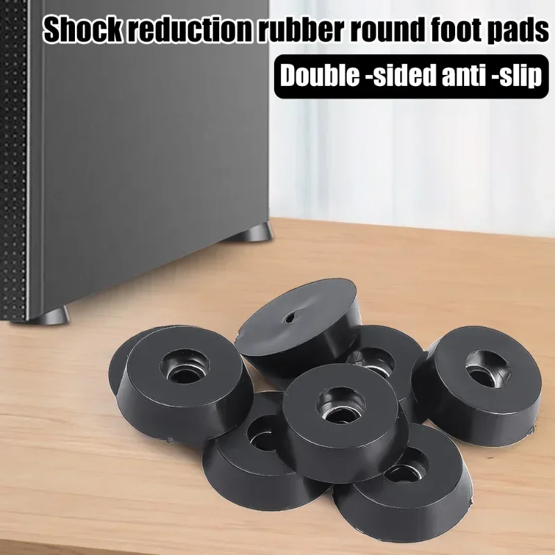 8/40 Stuks Anti Slip Meubelen Voet Zwart Speaker Kast Bed Doos Conische Rubberen Schokkussen Vloerbeschermer Meubelonderdelen