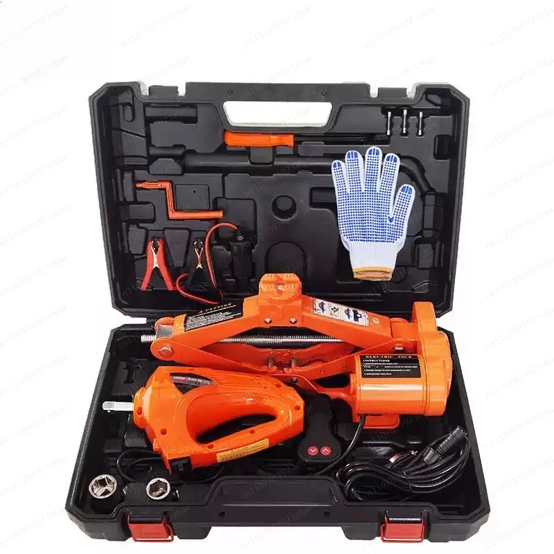 5Ton 4-in-1 Electric Car Jack – 12V Hydraulic Floor Jack with Inflator & LED for Tire Repair
