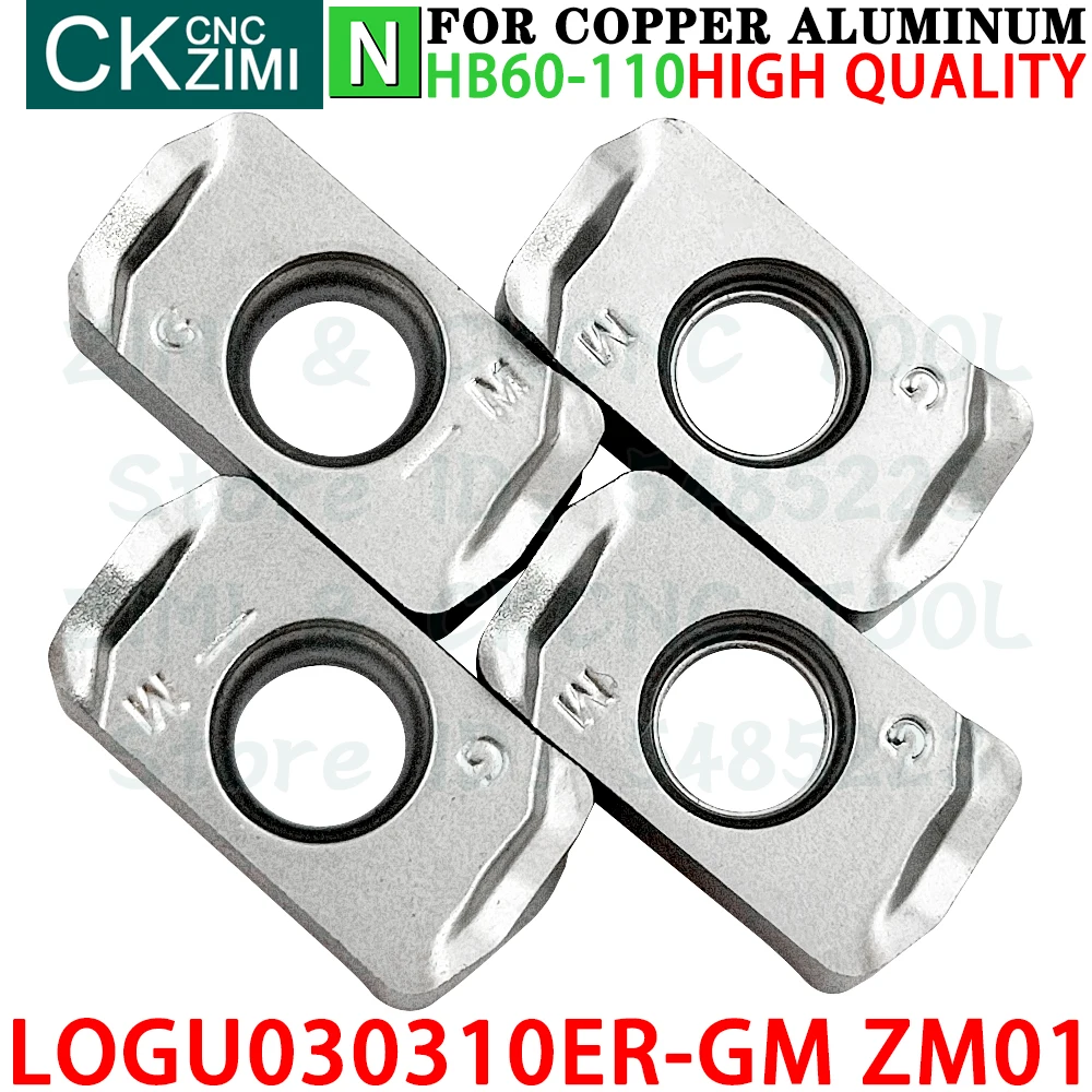 LOGU030310ER-GM ZM01 LOGU 030310 ER GM Carbide Inserts Fast Feed Milling Inserts Tools CNC Mechanical Metal Lathe Milling Tools