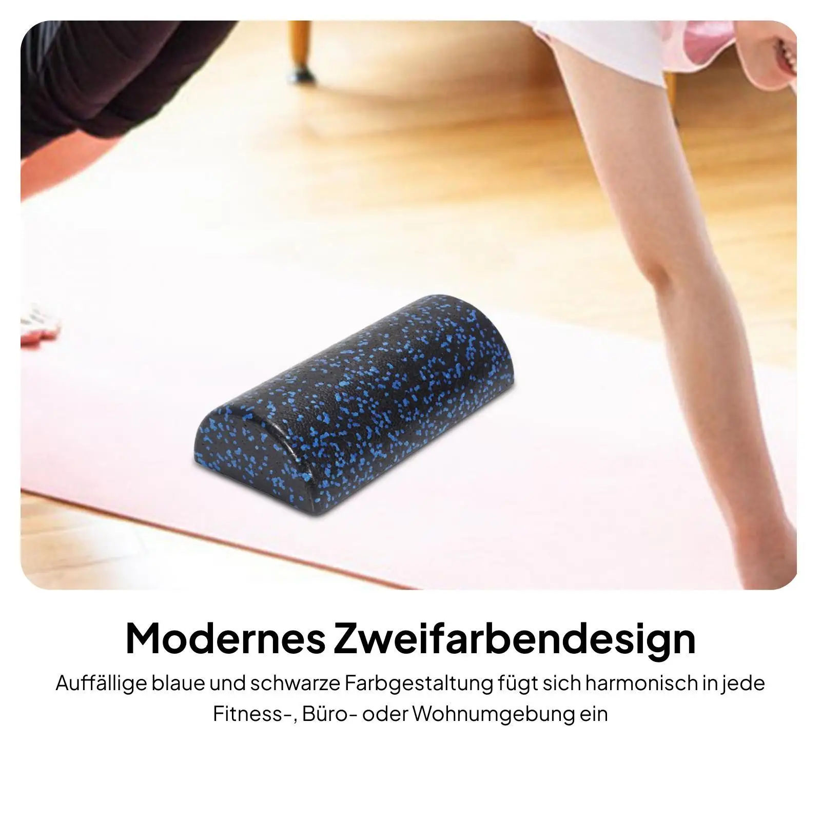 Half Round EPP Yoga Foam Roller Training Column for Deep Tissue Massage Fitness Stretching Pilates Exercise