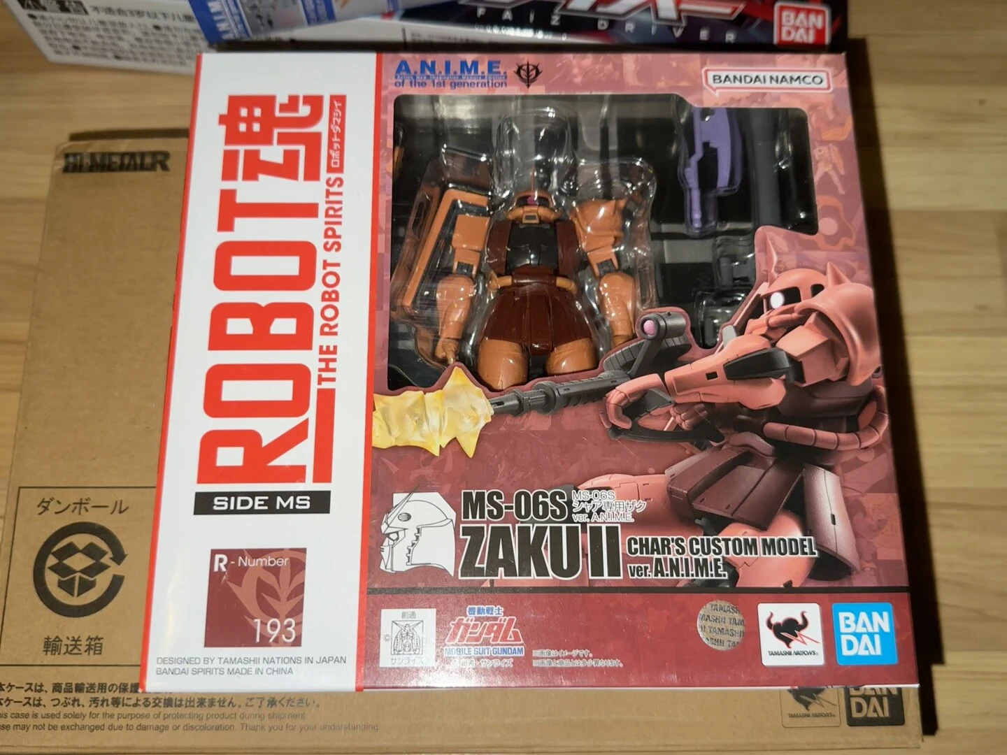 Bandai Mobile Suit Gundam ROBOT SPIRITS SIDE MS MS-06S Char's Zaku ver. AE MODE Figures Modello anime Regalo giocattolo in scatola originale