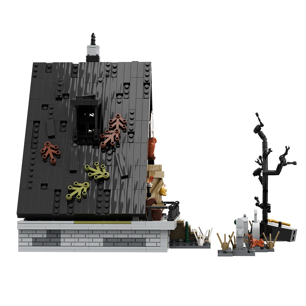 Gobricks MOC Halloween Horror Witch House Building Block Kit A-shaped House Jack Skellingtons House Bricks Model Kids Toys Gifts