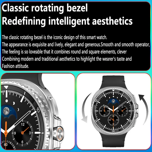 Imagen 2 del producto 2025 nuevo para Galaxy Watch 8 reloj inteligente clásico hombres GPS NFC Bluetooth llamada 47mm AMOLED Fitness deporte rastreador salud reloj inteligente