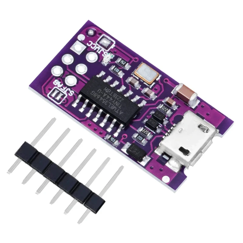 Micro USB Tiny AVR ISP ATtiny44 ATTiny45 ATTiny85 USBTinyISP Programmer Module IDE Bootloader ISP Microcontroller 5V