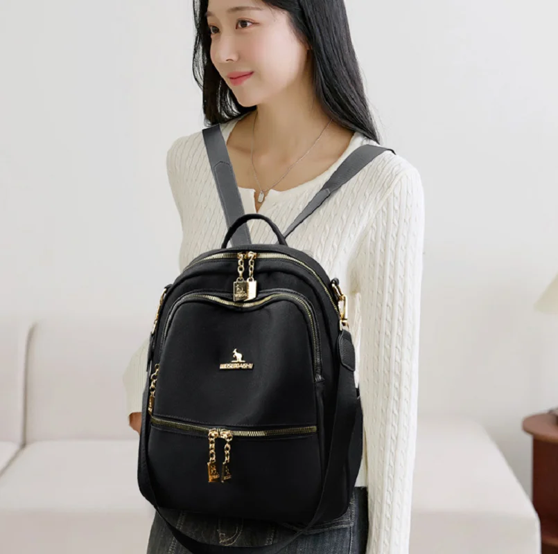 2025 New High Quality Waterproof Oxford Travel Backpacks Women's Fashion Large Capacity Shoulder Bags Totes School Bag Knapsack