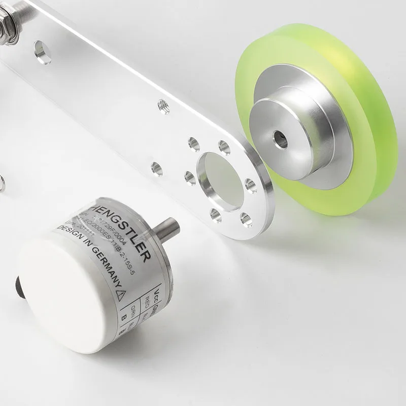 Encoder bracket Aluminum Polyurethane Industrial Encoder Wheel Measuring Wheel 40/50/60mm Aluminum Encoder Mounting Bracket