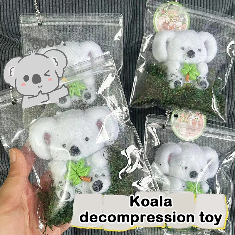 New 1pc Cute Toy Koala Bear Mochi Soft Rubber Toy Cute Bear Pinching Slow Rebound Decompression Vent Toy Stress Release Gift