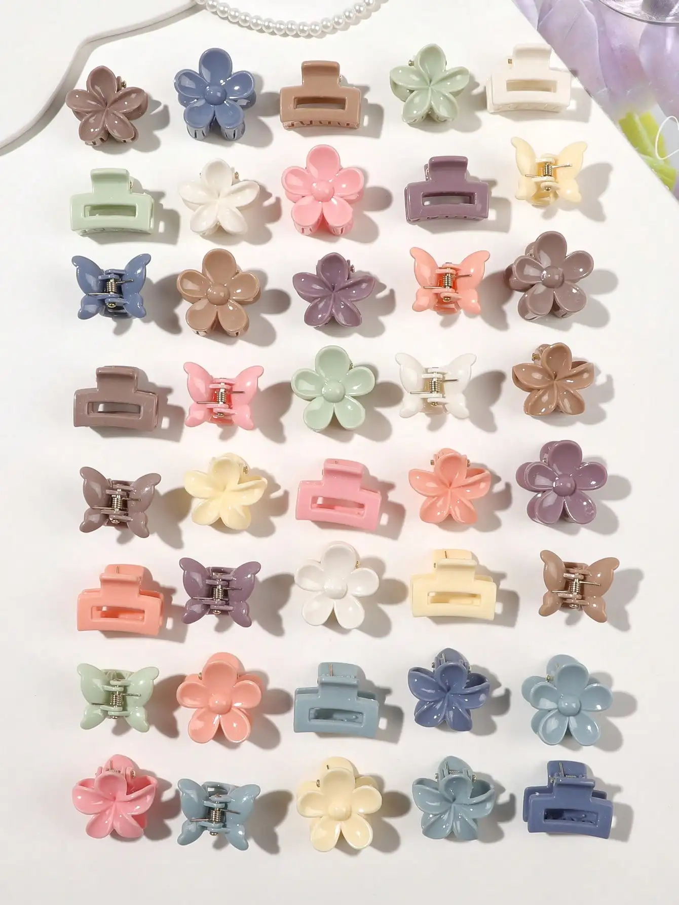 40 Stück langlebige Mini-Haarklammern, ideal für Kinder und Erwachsene, zur Haarstyling-Dekoration, zum Befestigen von Ponyfransen, mit starkem Halt, Multifunktions-Klemmklammern – Detail 25
