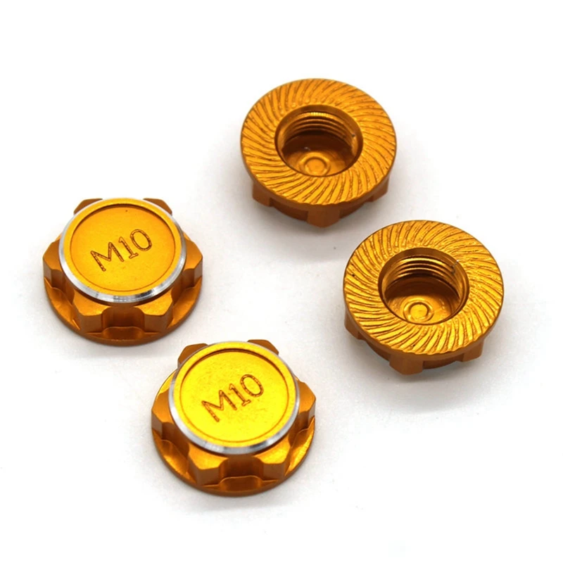 4Pcs 17Mm M10 Metal Wheel Hex Nut Cover NT002 For JLB Racing CHEETAH 11101 21101 J3 Speed 1/10 RC Car Upgrades Parts