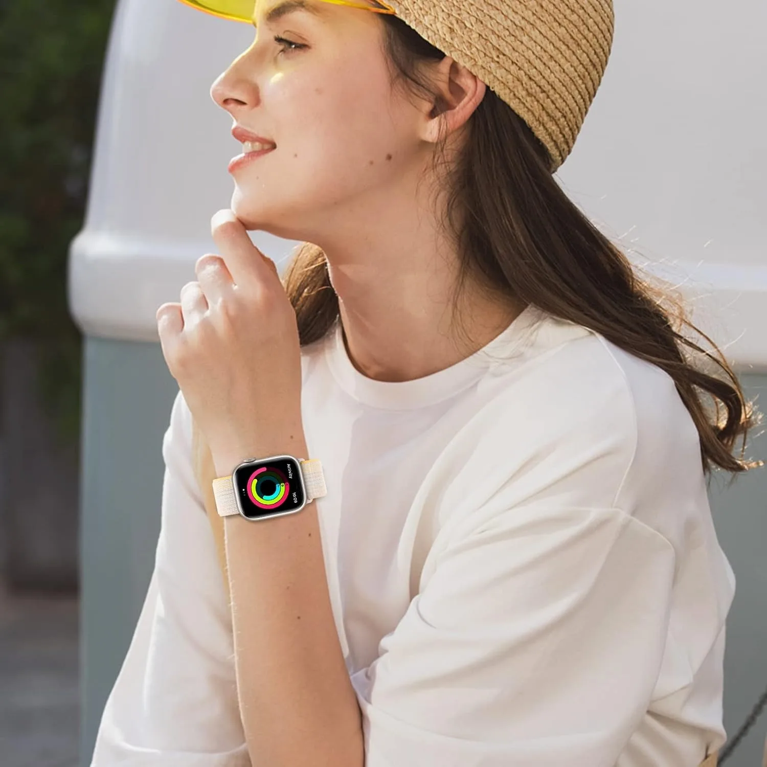 Nylon-Schlaufe für Apple Watch Armband 45mm 44mm 49mm 46mm 42mm 41mm 40mm Correa Armband iWatch Series 12 11 6 Se 7 8 9 10 Ultra Band – Detail 2
