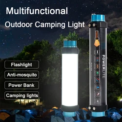 Outdoor waterproof camping light led rechargeable portable flashlight mosquito repellent emergency lighting