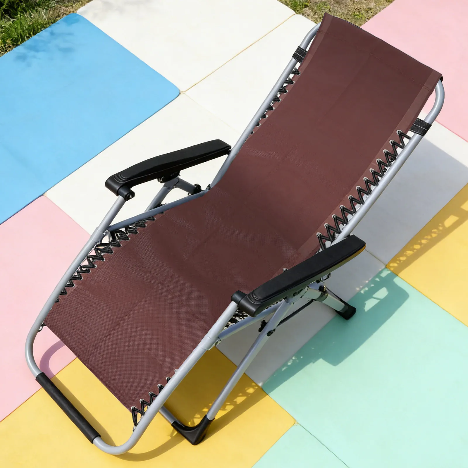 

1 Set Patio Chair Replacement Fabric Precut 63x17 Inch Waterproof Breathable Sling Fabric Outdoor Folding Lounge Chair