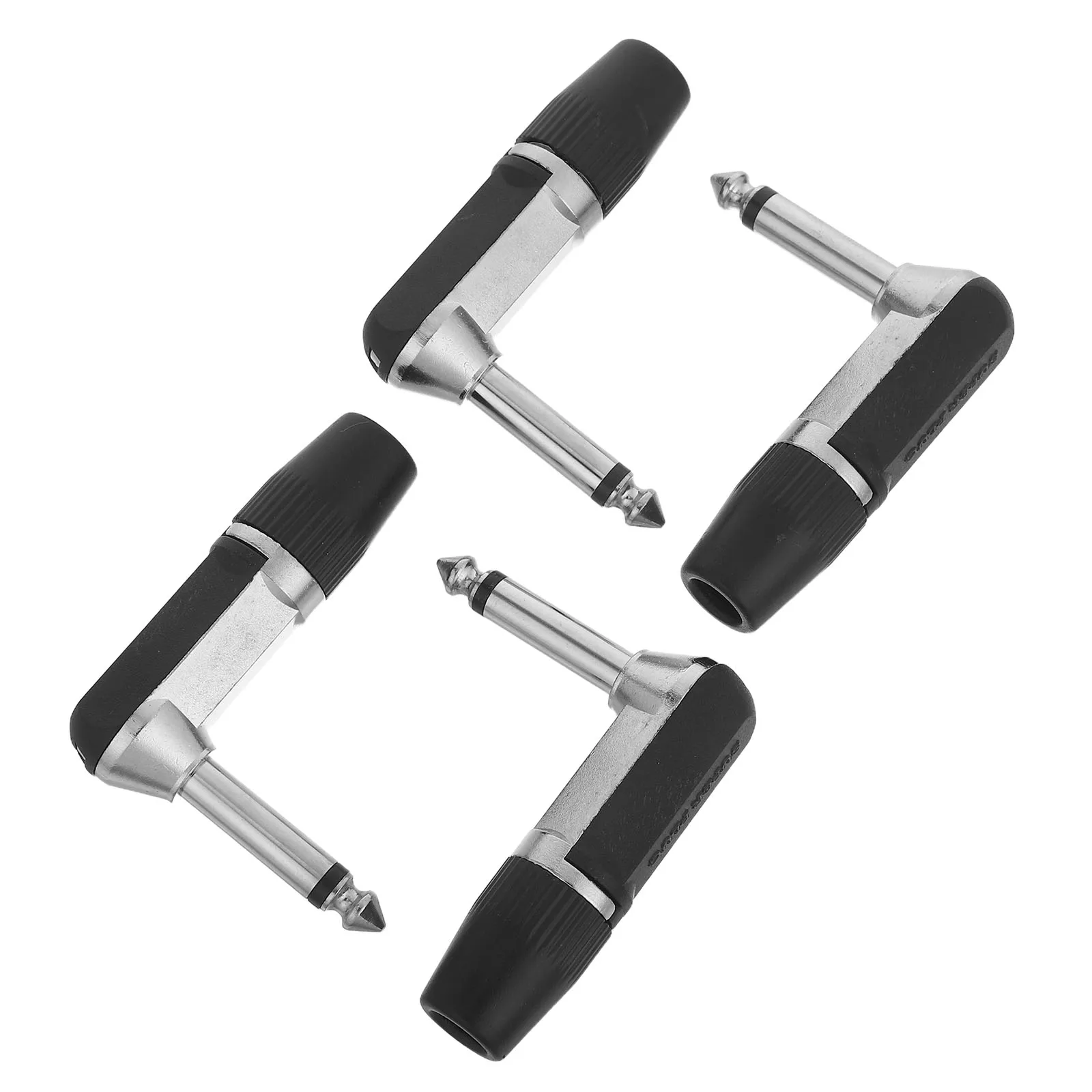 

4Pcs 6.5mm Right Angle Mono Audio Connector Microphone Jack Adapter Heavy Duty Construction for Stable Signal and Long Term