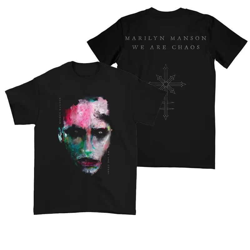 We Are Chaos Marilyn Manson Band T-Shirt Cotton Graphic Tee Men Women Summer Streetwear