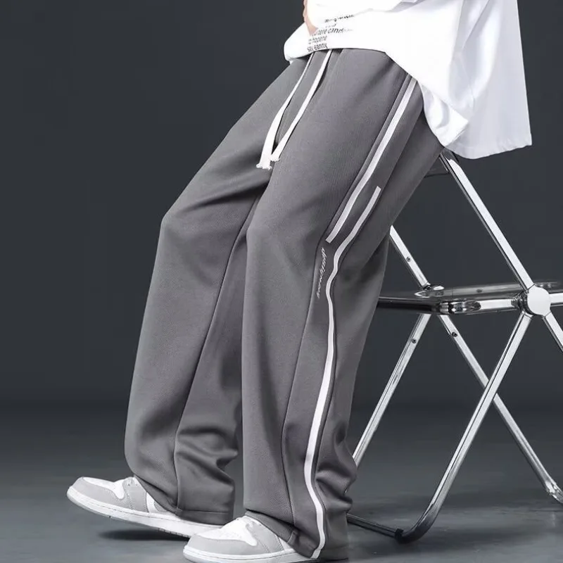 

Модный новый дизайн, мужские брюки, брюки, спортивная уличная одежда, свободные мужские свободные летние брюки на шнурке, повседневные мужские прямые брюки