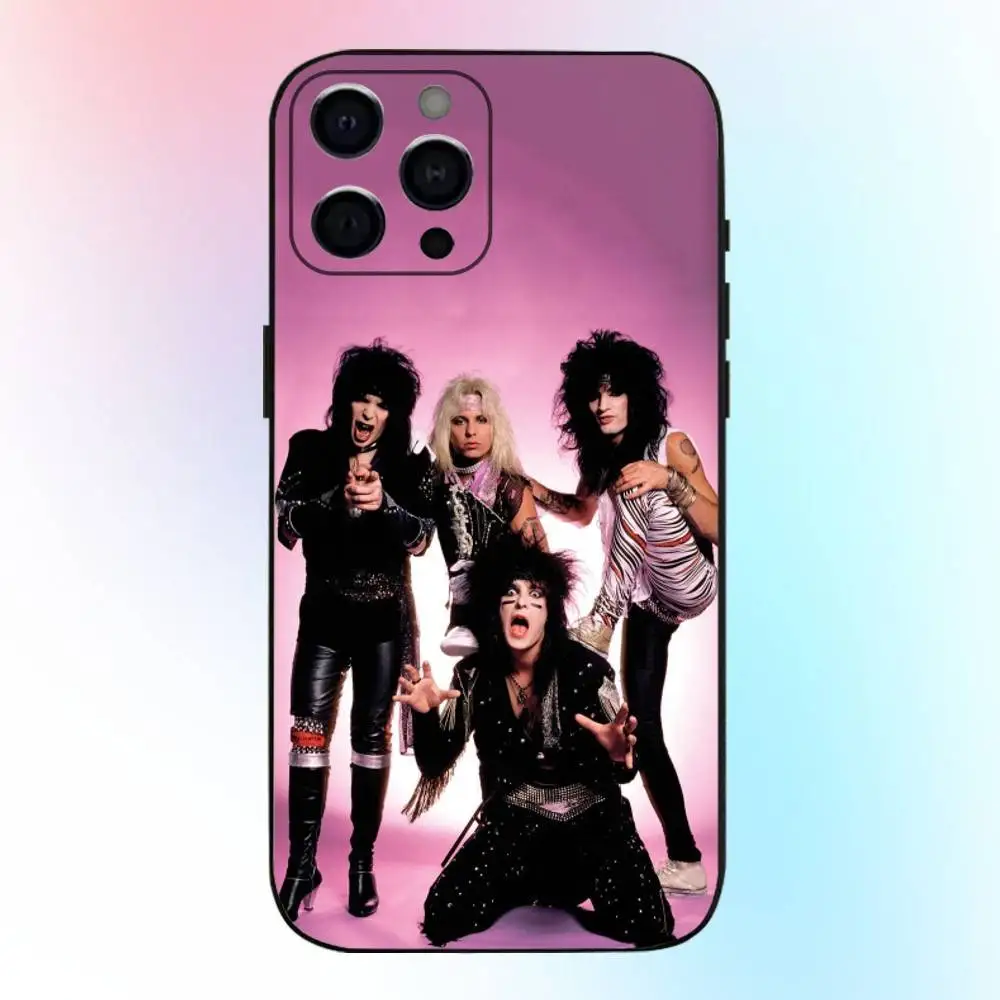 حافظة هاتف باند M-MOTLEY C-Crue Rock لهاتف iPhone17,16,15,14,13,12,11 Plus، Pro Max غطاء أسود ناعم #5