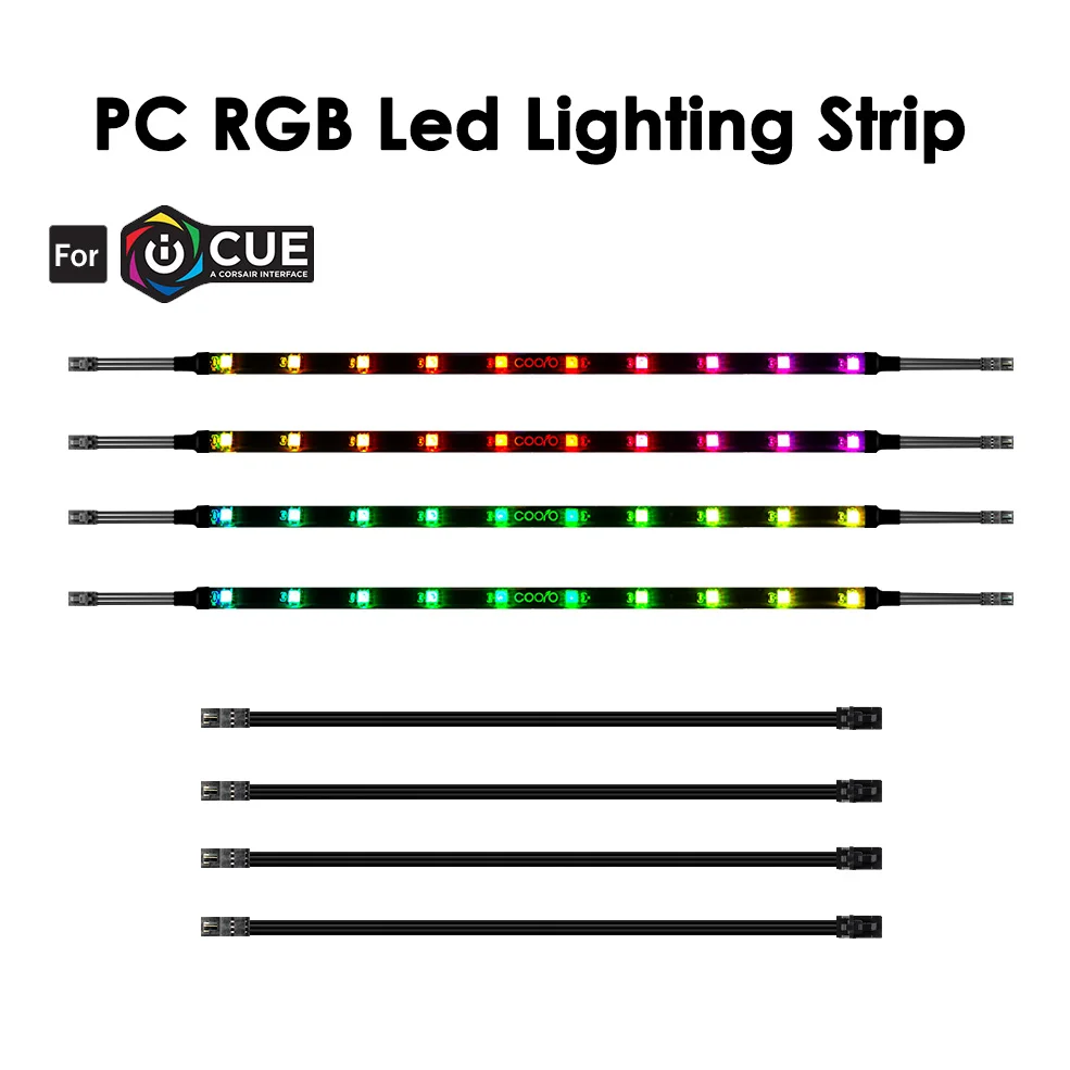 

Для светодиодной ленты Corsair iCUE RGB, 5 В, индивидуально Адресуемая Светодиодная лента для ПК, лента работает с Lighting Knot Pro/Commander Pro