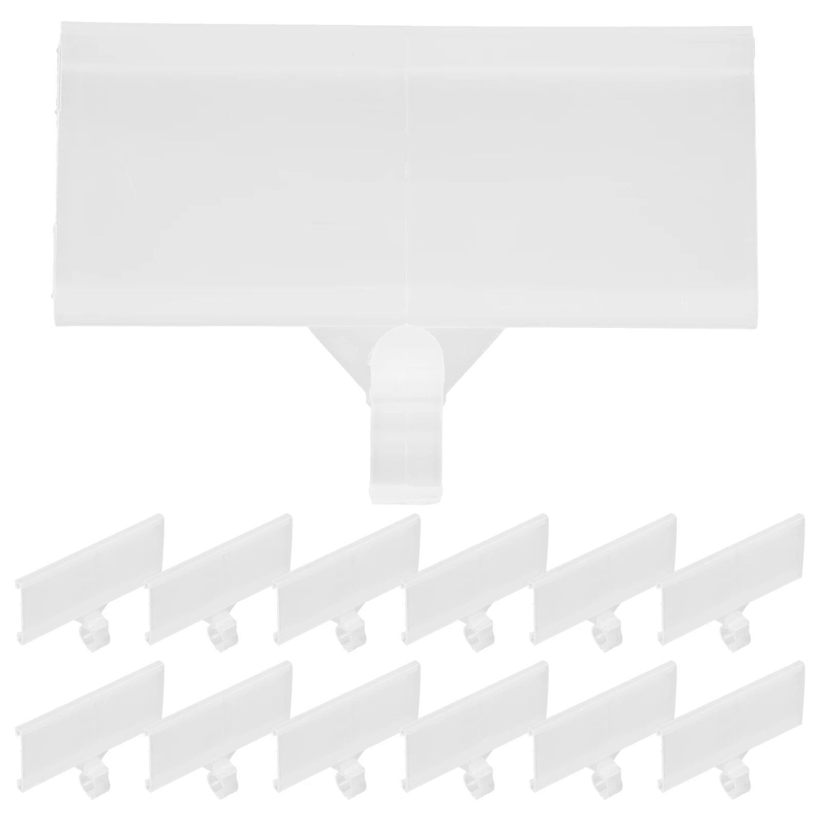 

20 Pcs Price Bar Label Clips for Wire Shelving Bin Labels on Shelf Electric Storage Bins with Plastic Holder