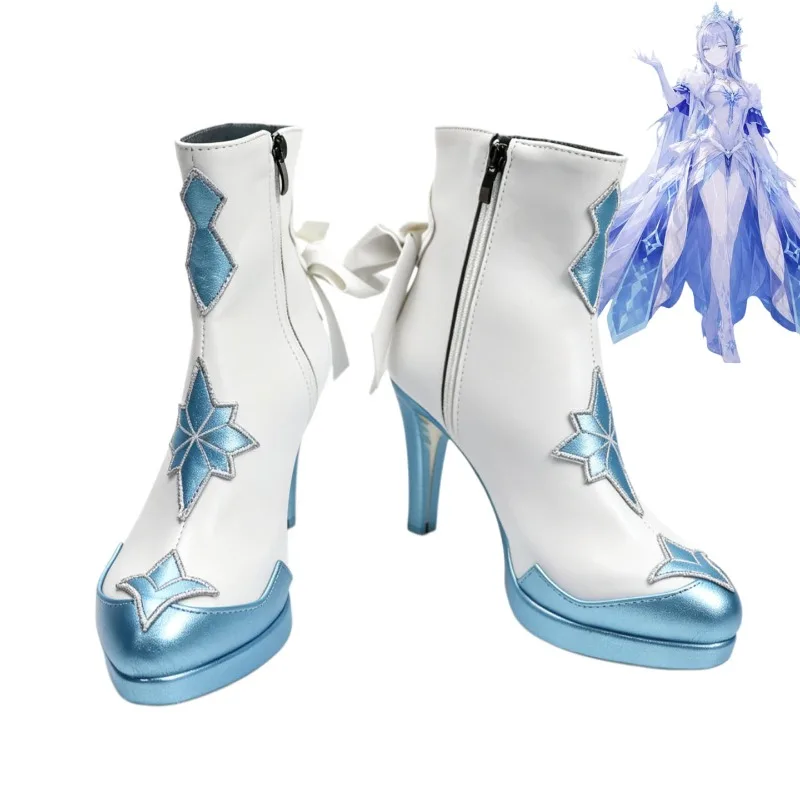 GenshinImpact The Tsaritsa Cryo Archon Anastasya Cosplay Shoes Carnival Halloween Anime Game Role Play Boots