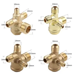 1 Piece Air Compressor Parts Copper Check Valve Four-way Valves