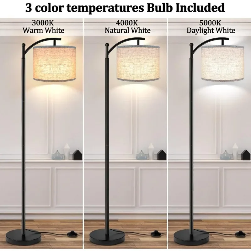 

Best Seller Floor Lamp for Living Room with 3 Color Temperatures LED Bulb, Standing Lamp Tall Industrial Floor Lamp Reading for
