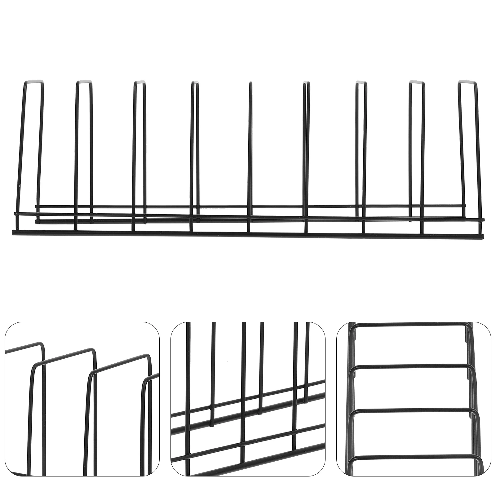 

Multifunctional Iron Desktop Bookend Book Holder File Organizer Magazine Rack Office Home Use File Folder Rack