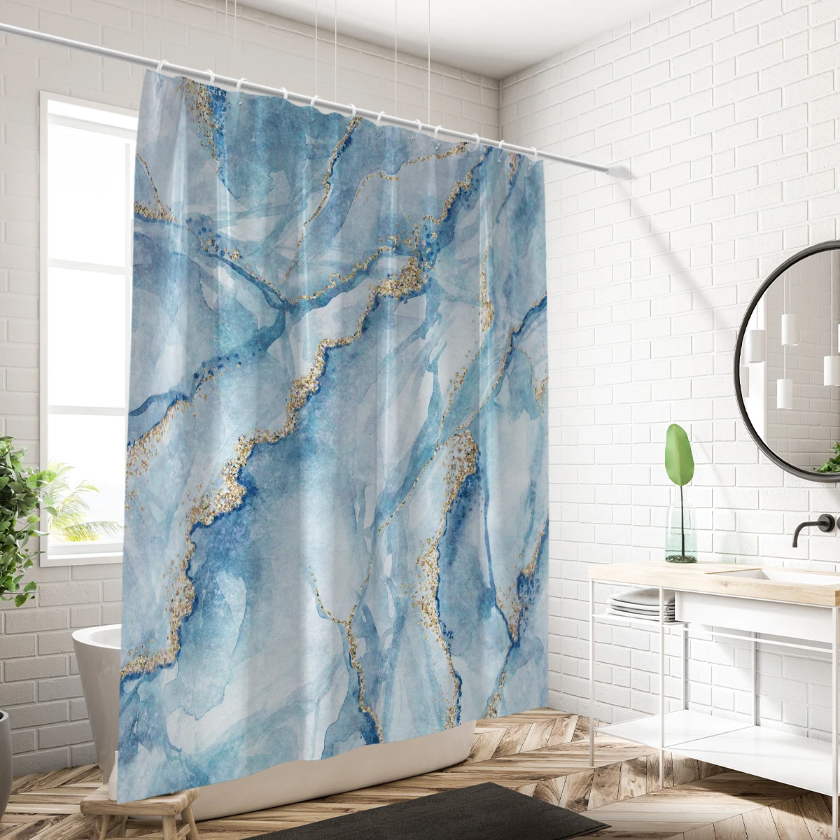 1 pezzo di tenda da doccia con - Shower Curtain Liner recensione e prezzo