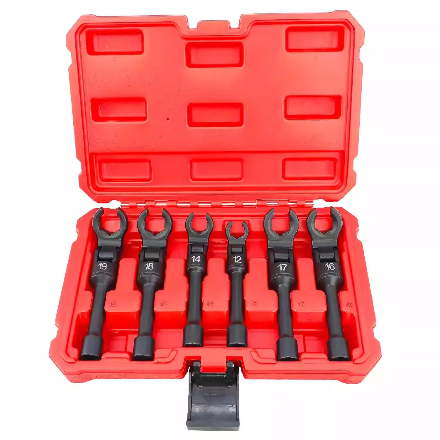 

Suitable for 6-piece movable head half opening wrench, shaking head opening YouTube wrench lengthened 12 14 16 17 19mm