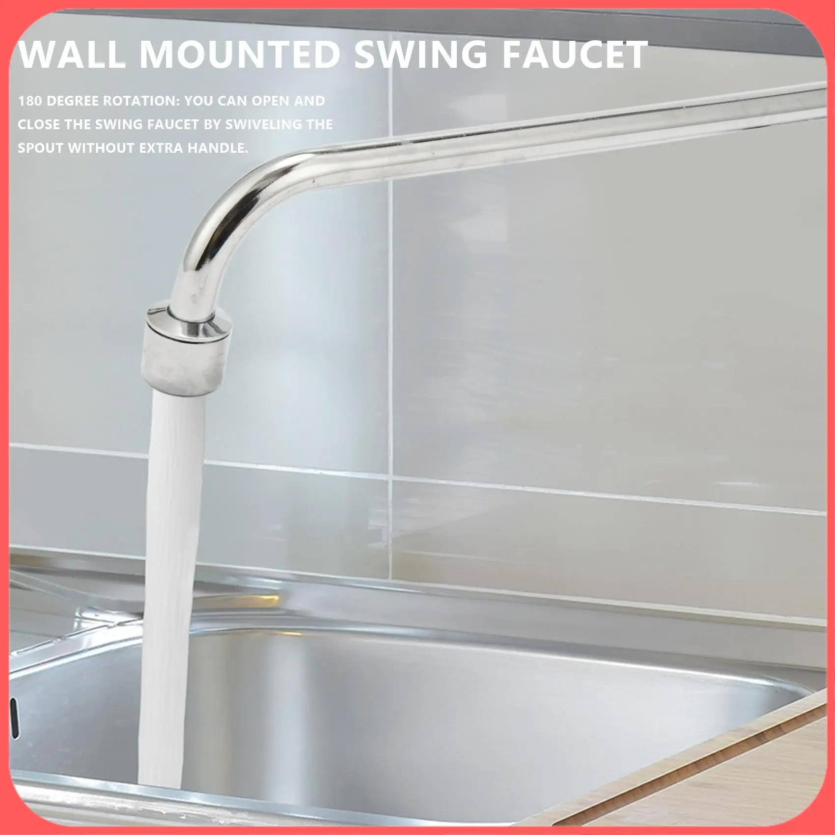 

A76I-Кран для наполнителя кастрюли, смеситель для кухонной мойки, кран вок, настенный смеситель для наполнения кастрюли (300 мм)