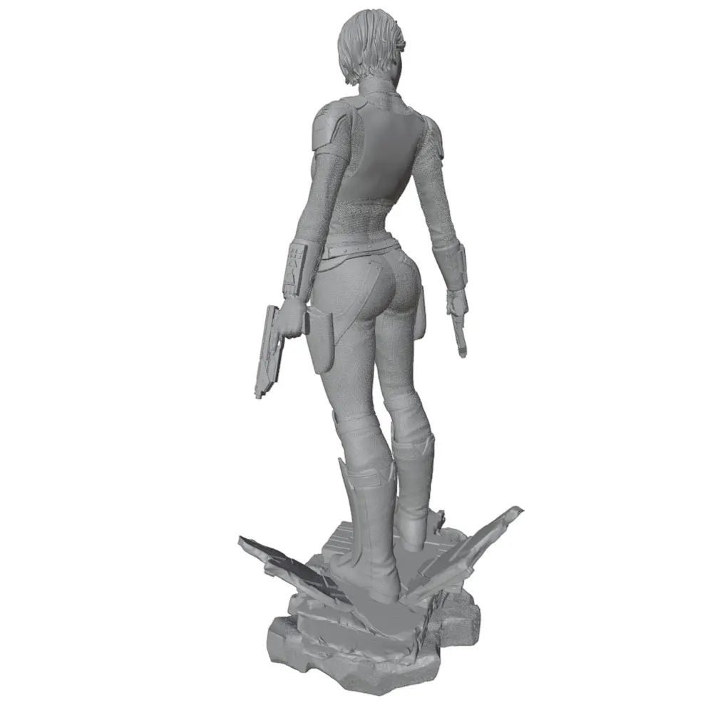 75MM100MM120MM150MM Female Warrior Resin Model Kits  3D Printed Gray Model Figurine DIY Doll Model Unassembled And Unpainted view 5