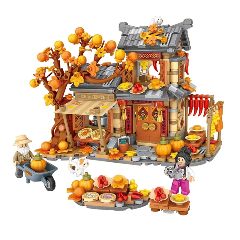 

Cozy Autumn Cottage with Illuminating Lights - LOZ Miniature Blocks Set